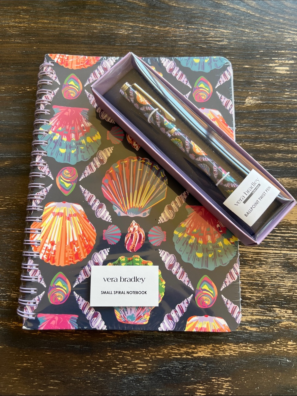 Vera Bradley SeaShell-Ebrate Spiral Notebook and Ballpoint Pen